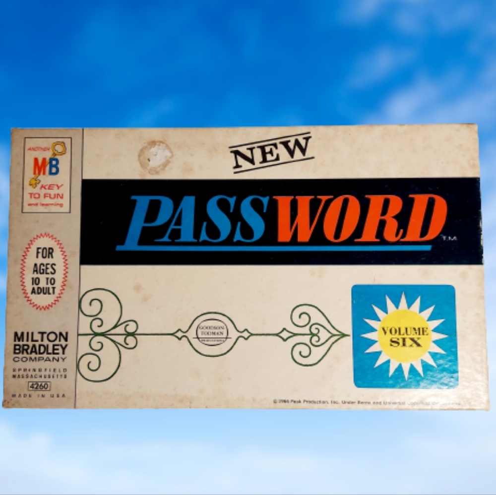 Vintage Password Game 6th Edition By Milton Bradley